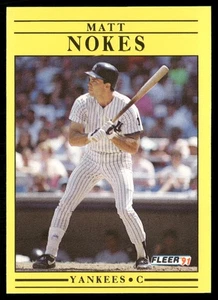 1991 FLEER MATT NOKES NEW YORK YANKEES #674 - Picture 1 of 2
