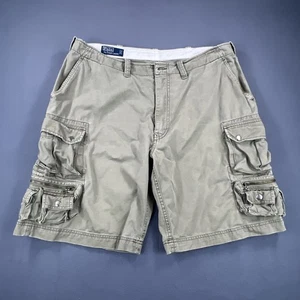 Polo Ralph Lauren 67 Cargo Short Gr. 38 oliv khaki utilitaristische Reißverschlüsse Vintage Y2K - Bild 1 von 15