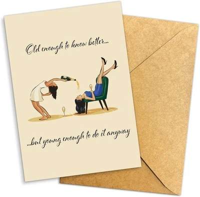 Funny Birthday Card for Her, Friendship Card for BFF Best Friend, Humorous Birth - Image 1 of 4
