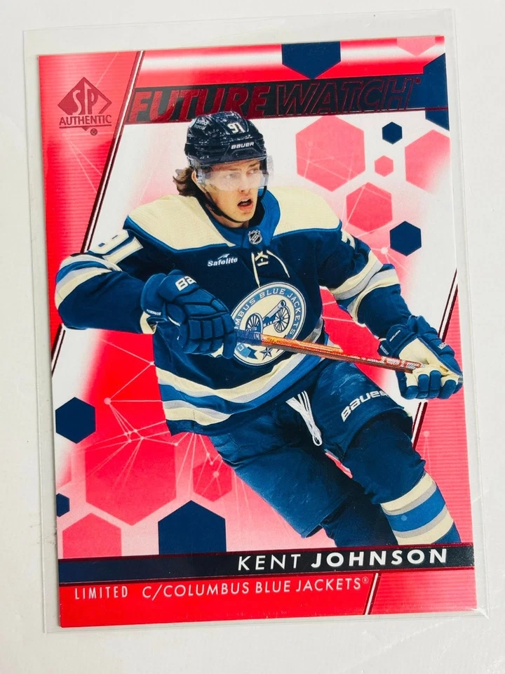 2022-23 SP Authentic Limited Future Watch Red #105 Kent Johnson Blue Jackets - Image 1 of 1