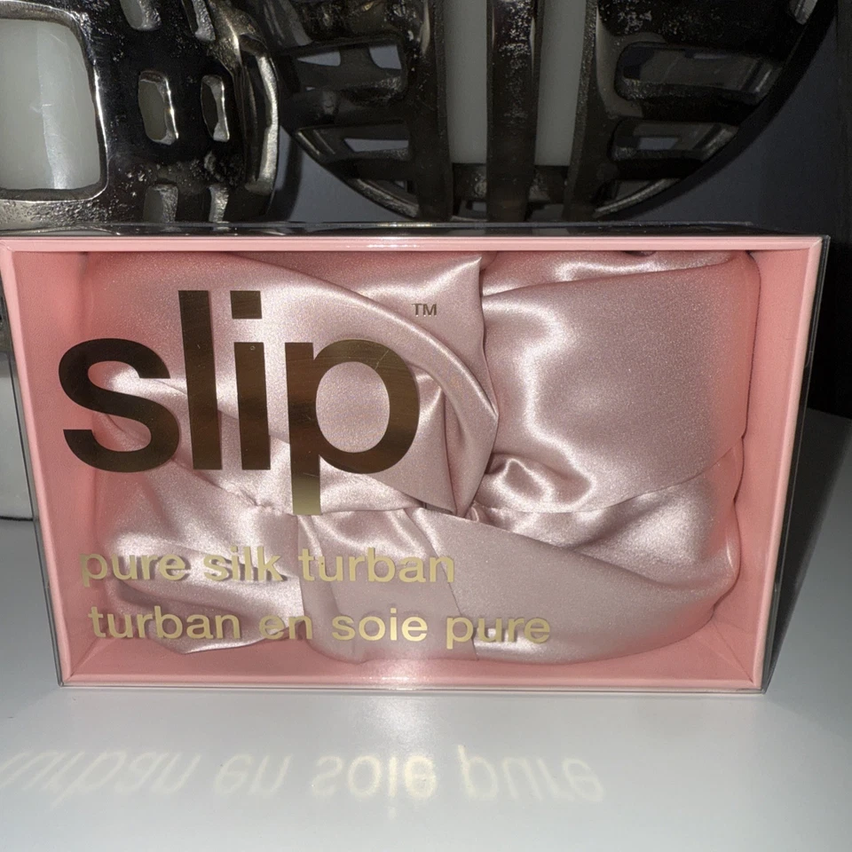 Slip Silk Turban in Pink One Size (21”- 28”) - Double-Lined Pure Mulberry Silk