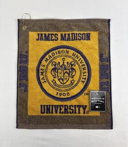 James Madison University Deluxe Woven Golf Towel NEW With Tags - Picture 1 of 5