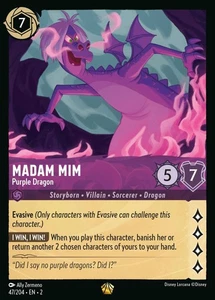 Madam Mim, Purple Dragon - FOIL - Rise of the Floodborn - Lorcana TCG - Bild 1 von 6