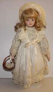 Porcelain 45cm Collectors Doll with Stand. - Picture 1 of 8
