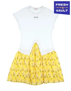 RRP€185 N 21 T-Shirt Dress Size 12Y White Floral - Picture 1 of 5