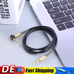 Broadroot 3,5 mm Klinke Stereo 1m / 3.3ft Audiokabel Stecker auf Stecker 90 Grad - Photo 1/8