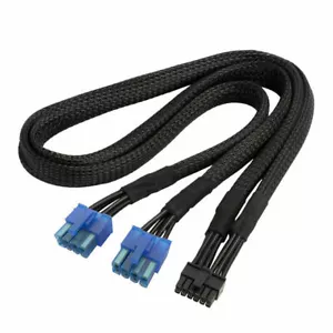 Silverstone SST-PP12-PCIE (Black) 2 x PCIe 8Pin (PSU) to 12Pin (GPU) Power Cable - Picture 1 of 3