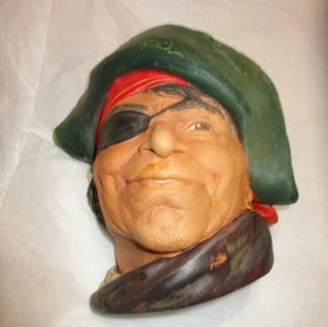 Legend Products England Wandfigur Kopf PIRAT MIT PATCH - Bild 1 von 4