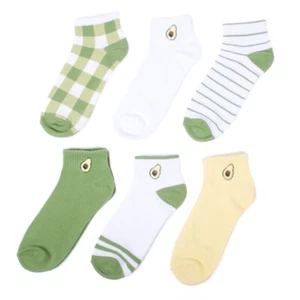Damen tief geschnittene Socken sechs Paar Avocado bestickt Design Mama Geschenk sortiert - Bild 1 von 10