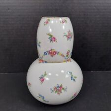 NANTUCKET Floral Chintz Porcelain Tumble Up Bedside Drink Cup & Decanter 7.5"