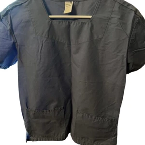 Top scrub blu collo quadrato tessuto morbido tessuto standard S - Foto 1 di 7