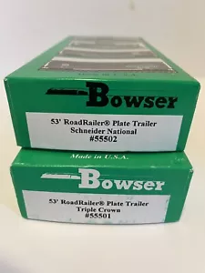 HO Bowser 55501 RoadRailer Triple Crown & 55502 Schneider National 53’ Trailers - Picture 1 of 20