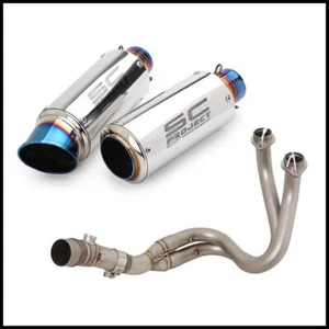 Whole Exhaust System for Kawasaki Z650 Ninja 650 ER6F EX650F Muffler Front Pipe - Picture 1 of 5