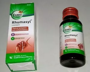 Zandu RHUMASYL Liniment Oil 50ml Ayurvedic for Joint & Muscle Pain + Free Ship - Picture 1 of 3