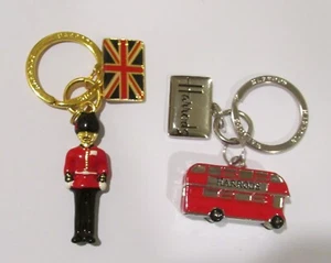 A Set of Two  Vintage HARRODS Key Rings - Picture 1 of 5