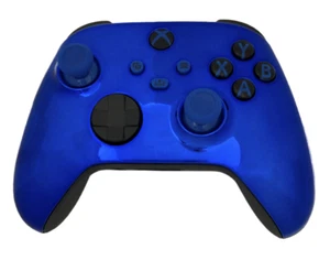 Custom Microsoft Xbox Series X / S Controller - Glossy Chrome Blue - Picture 1 of 8