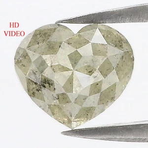 2.07 CT Natural Loose Heart Cut Diamond 7.80 MM Grey Color Heart Diamond LQ7538 - Picture 1 of 8