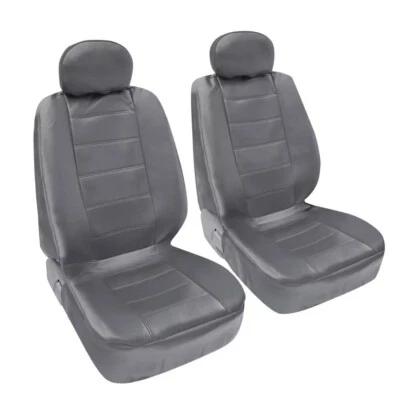 ProSyn Gray Leather Auto Seat Cover for Honda Civic Sedan Coupe Full Set Foto 1 de 4