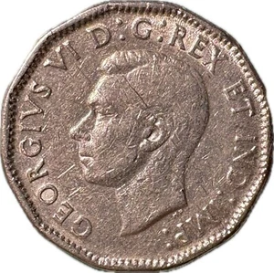 1947 Canada 5 Cents Dot - VF Details - Picture 1 of 3