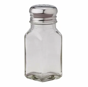 Classic 2.5oz Diner Style Square Glass Salt or Pepper Shaker - Single or Packs - Picture 1 of 7