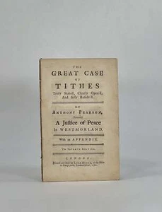 Anthony Pearson / Great Case of Tithes Truly Stated Clearly Open'd and Fully - Foto 1 di 1