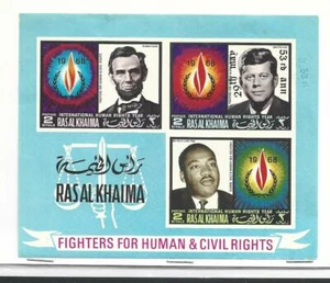Emiratos Árabes Año Internacional Derechos Humanos Hojita año 1968 (FW-932) - Picture 1 of 1