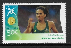 AUSTRALIA 2006 COMMONWEALTH GAMES ATHLETICS Men's John Steffensen 400m 1v MNH - Picture 1 of 1