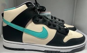 Nike Dunk High EMB 'Colorful Courts' - Size 11 - Beige Black Washed Teal - Picture 1 of 7