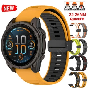Magnetic Silicone Strap For Garmin Fenix 8 E 7 7x 6 6X Pro 5X 5 3 Quickfit Band - Picture 1 of 51