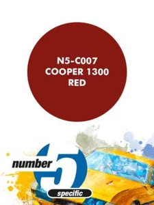 Pittura Per Aerografo Rosso Mini Cooper 1300 - Number Five- N5-C007 - Foto 1 di 1