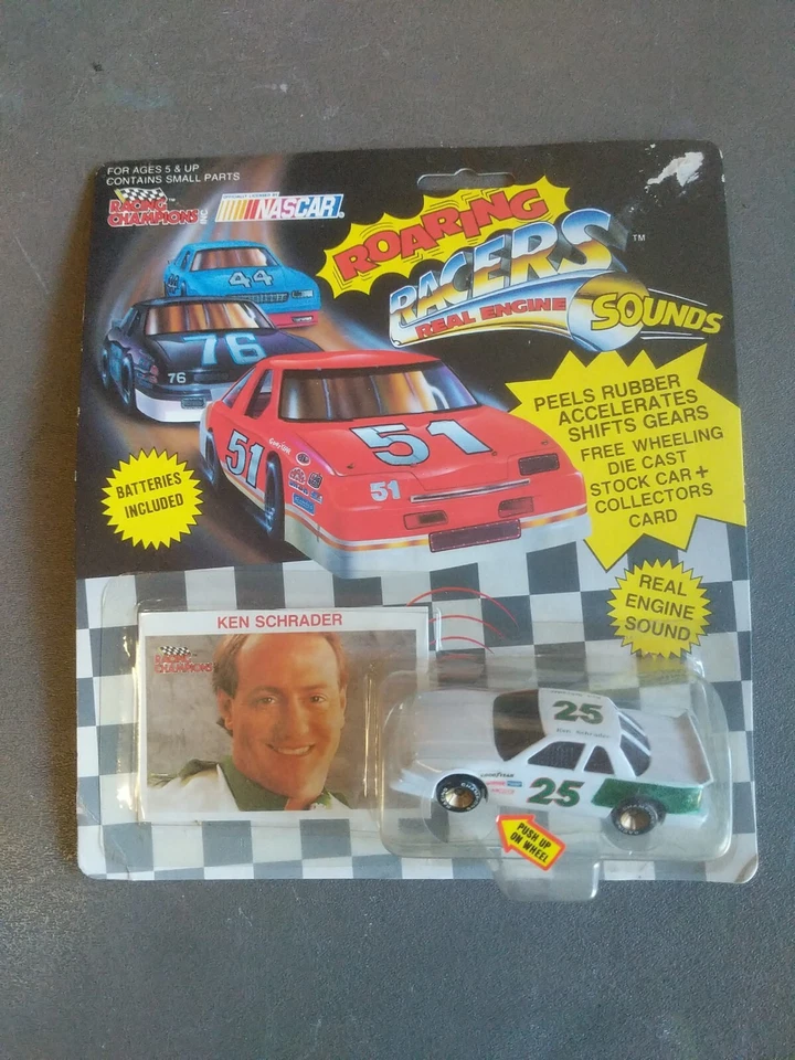 Racing Champions ROARING RACERS #25 KEN SCHRADER RC1991 1:64 DIECAST CAR CARD - Image 1 of 1