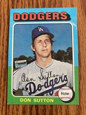 1975 Topps #220 Don Sutton Los Angeles Dodgers (EXMT to NRMT) Centered