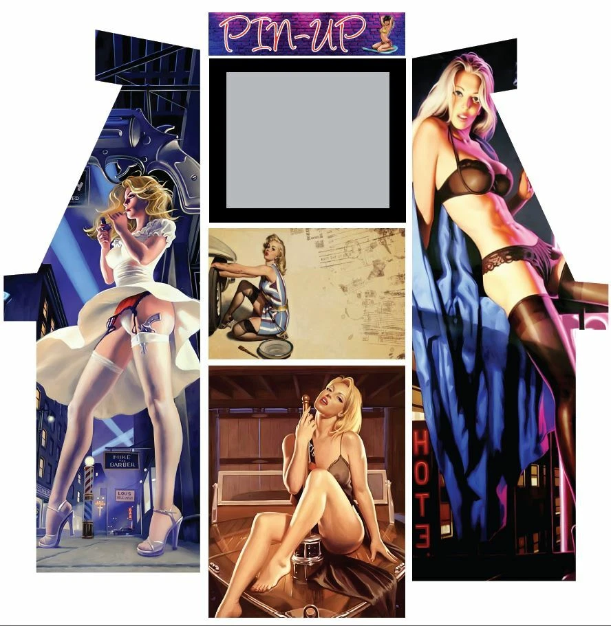 Stickers Borne Arcade - Modèle Pin-UP 2 - Photo 1/1