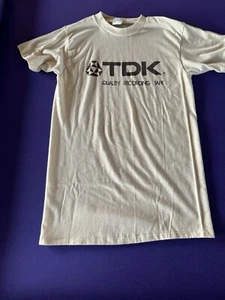 Vintage TDK Quality Recording Tape Medium T-Shirt Single Stitch Ched Label USA - Picture 1 of 8