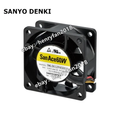 SANYO 9WL0612P4S001 SanAce Fan 12V 0.67A 60*60*25MM IP68 Splash Proof Axial Fan - Image 1 of 4