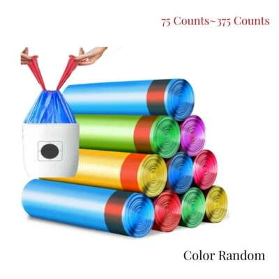 4 Gallon Drawstring Trash Bags Kitchen Trash Bags case of 75-375 Counts - Image 1 of 4