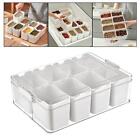 8 Compartments Kitchen Tools with Lid Sturdy Portable Spice
