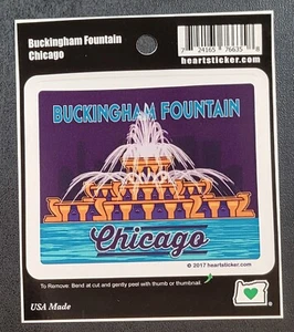 Vinyl Sticker - Chicago - Buckingham Fountain - Illinois - 3 x 3.5 Inches - Picture 1 of 3