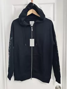 BNWT MEN'S ASICS TIGER HOODIE SWEATSHIRT FULL ZIP BLACK US SIZE SMALL (S) - Picture 1 of 11