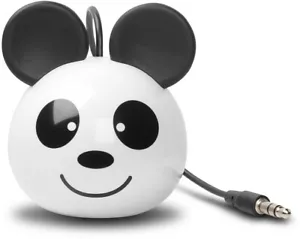 Cellux Portable Haut-Parleur Panda 3,5mm Jack pour Téléphone MP3 Lecteur Blanc - Photo 1/3