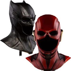 1:1 DC Liga de la Justicia The Flash/Batman Casco Máscara Casco Casco Cosplay Accesorios Réplica - Imagen 1 de 14
