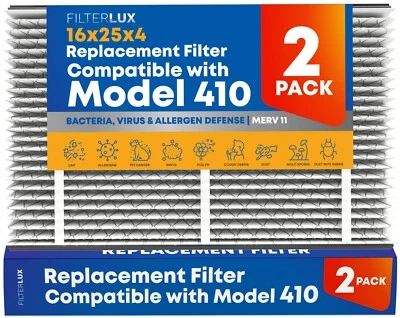 FilterLux Replacement Filters Compatible With AprilAire 410 (2 Pack)