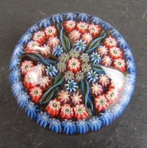 Millefiori Paperweight Glass Lattice Spoke Cane Vintage Art Scotland - Imagen 1 de 7