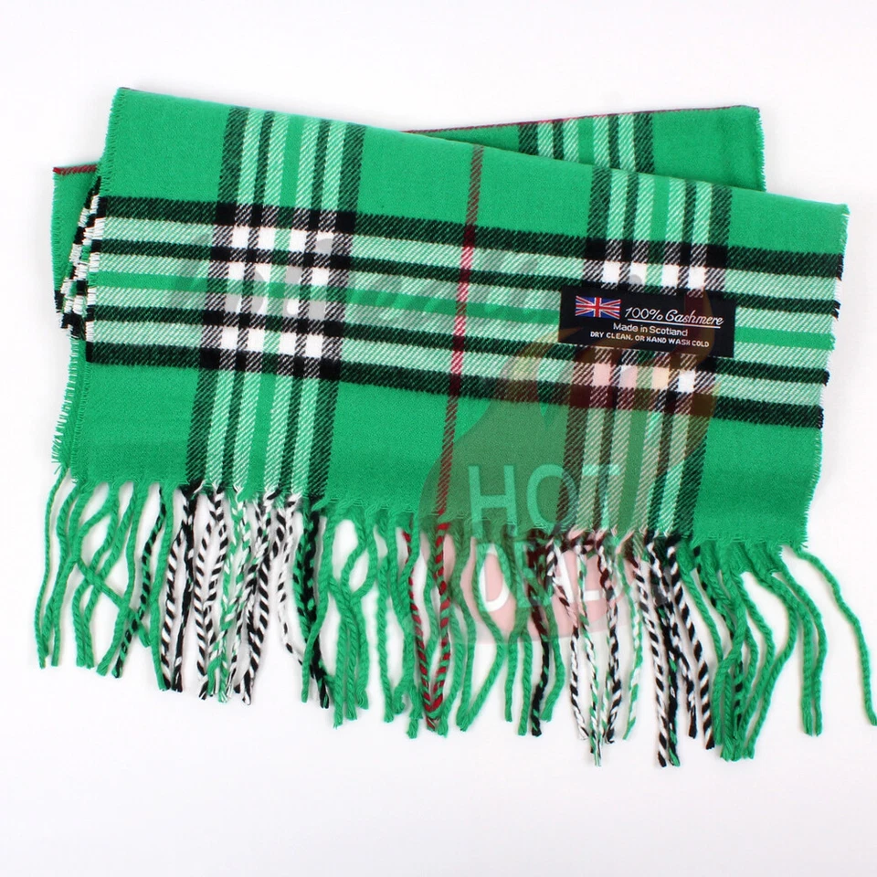 Hombres Mujeres 100% CACHEMIRA Bufandas Cuadros Tartán Cuadros Envolvente Bufanda Invierno Cálido Foto 1 de 1