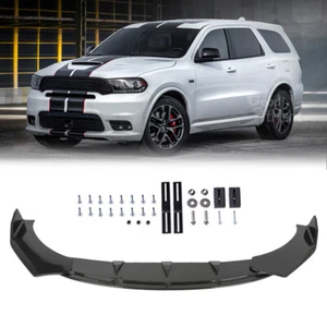 For Dodge Durango RT SRT Front Bumper Lip Spoiler Splitter ABS Kit Glossy Black - Picture 1 of 14