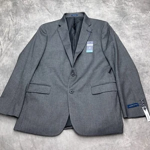 Stafford Blazer Men 42R Dark Gray Texture Stretch Classic Fit Jacket NWT - Picture 1 of 14