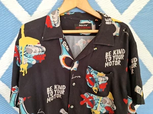 Deus Ex Machina ' Naito Short Sleeve Shirt Black ' Custom Men's Moto XXL ***RARE - Picture 1 of 10