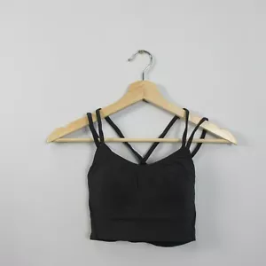 Lululemon Like a Cloud Ribbed Longline Sports Bra Women's Black Performance 2 78 - Picture 1 of 11