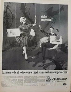 Scotchgard Stain Repeller Print Ad Vintage 1960 Ephemera Wall Art Decor - Picture 1 of 1