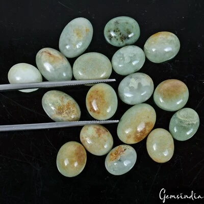 Lote de gemas Guatemala 74,50 ct jadeíta natural, dos tonos - marrón y verde - sin tratar Foto 1 de 4